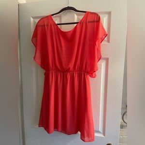 Mini dress in Coral made by Miami!
